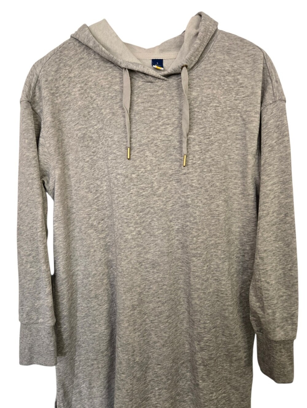 🩶 Cozy Gray Hooded Sweatshirt Dress | Size Small | Pockets - Picture 2 of 5